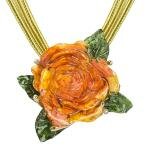 Кулон Дорис - Желто-оранжевая роза (КН102-02) фото